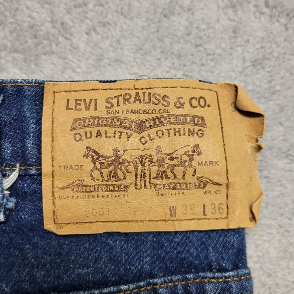 Vintage Levi's 517 Orange Tab Bootcut Jeans Mens 35x30 (38x36) 20517 0217 USA - Picture 11 of 11